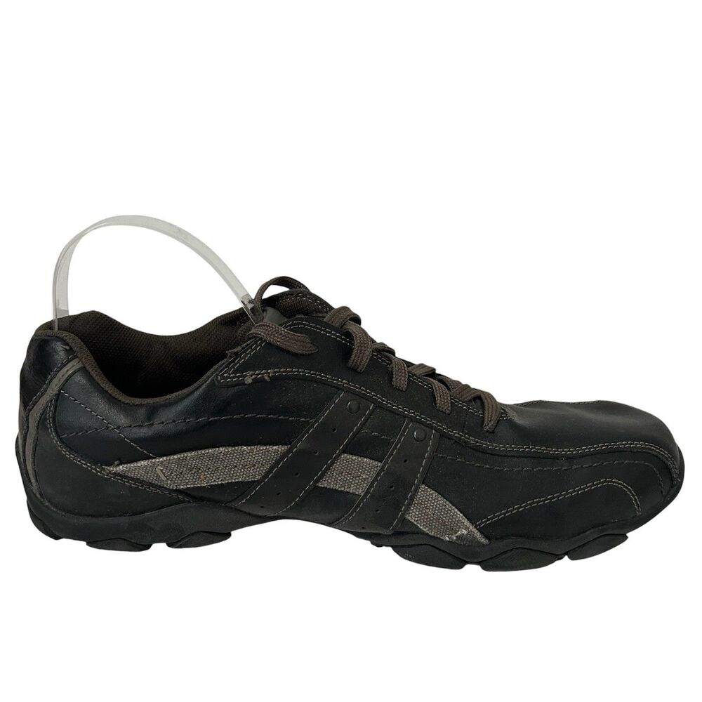 Skechers Men's 14 Relaxed Step Black Leather 63385 Casual Shoes Sneakers